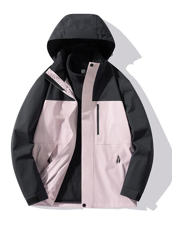 Fully Seam-Sealed Thermal Bonded 3-in-1 Windproof Waterproof Mountaineering Jacket for Men and Women