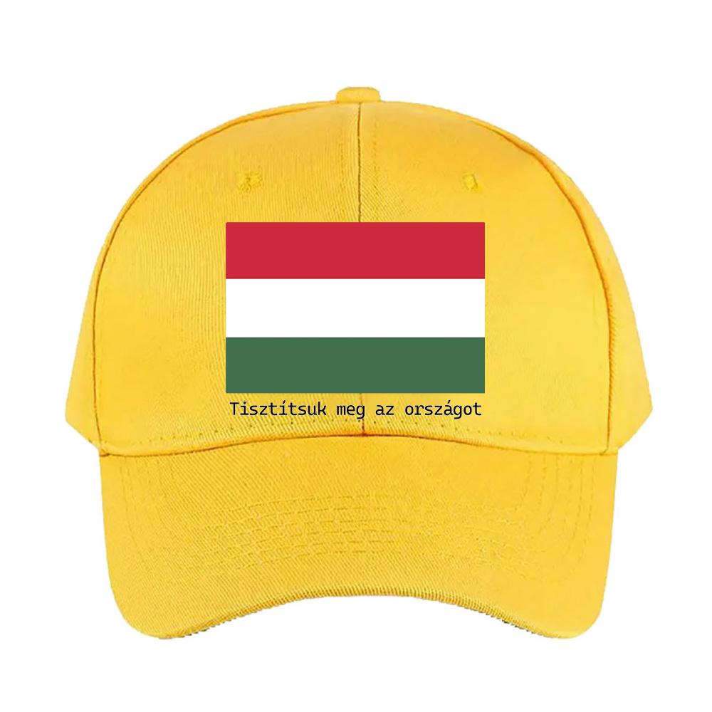 Hungarian Flag Tiszttsuk meg az orszgot Baseball cap woman men summer Casual sun hat Adult adjustable hiking fishing hat