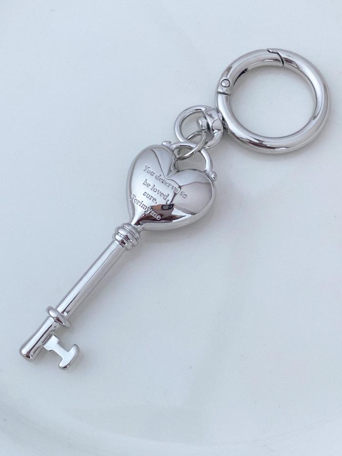 Heart Lock Keychain Set - Korean Style Couples' Bag Pendant Accessories