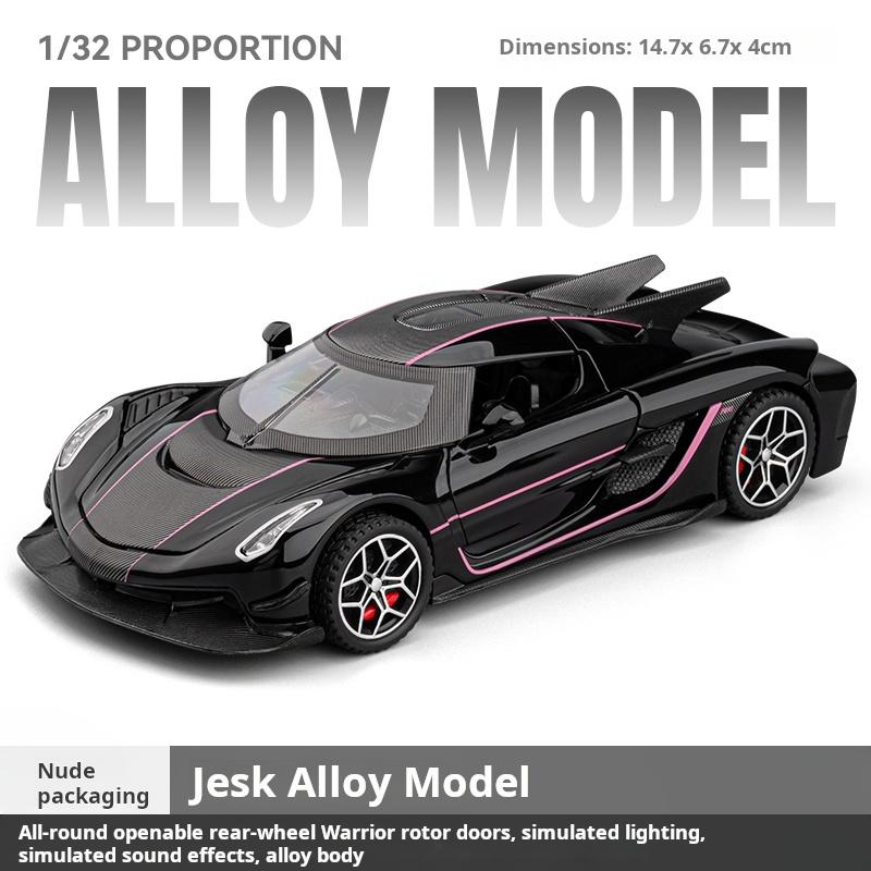 1:32 Koenigseg Jesko Model Car Alloy Simulation Super Car Racing Car Model Boys Toy Desktop Decoration Gift Light & Sound