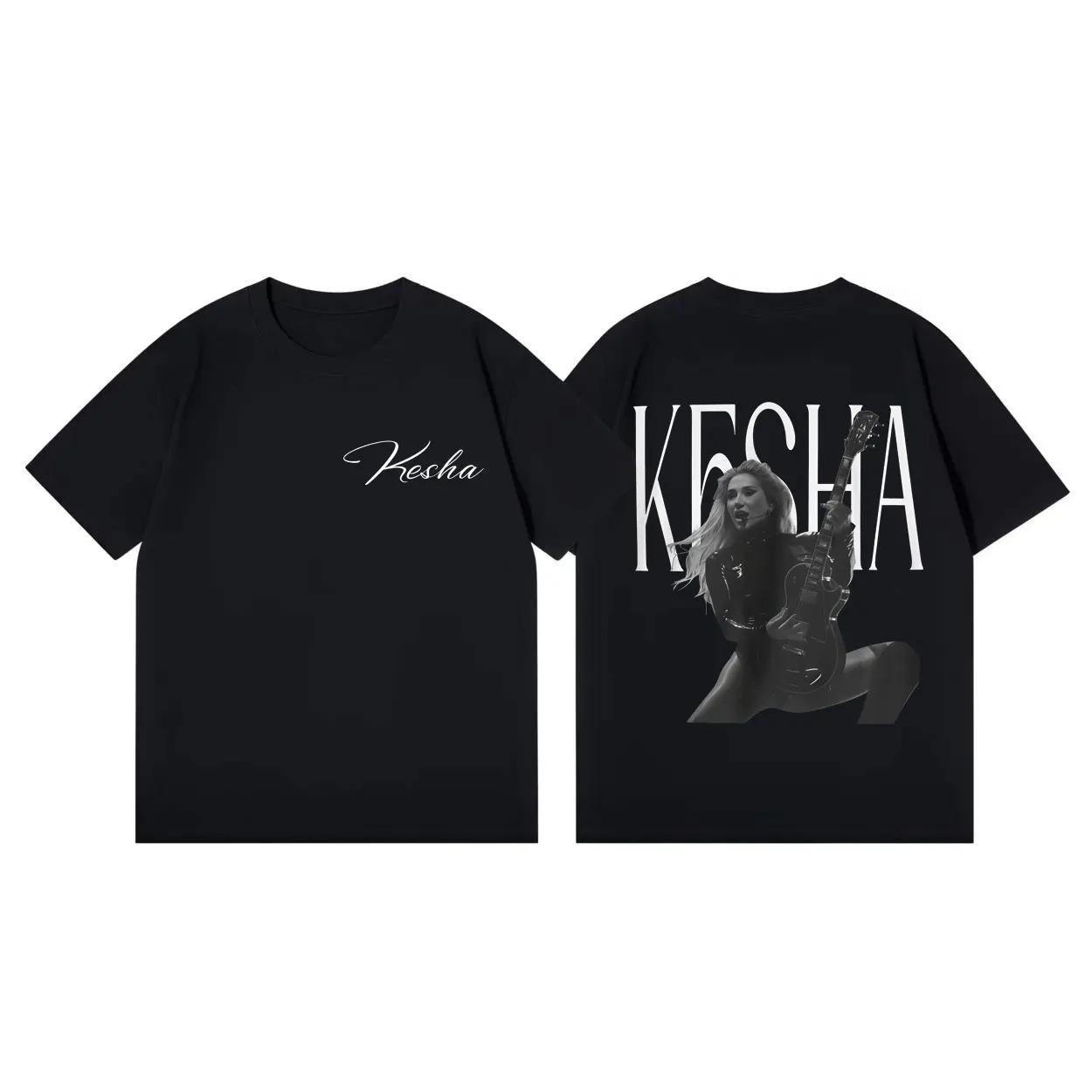 Summer Casual Fashion Loose T-shirts Kesha The Freedom Tour 2026 Merch T-shirt Unisex Women Vintage Aesthetic Short Sleeve T Shirts S