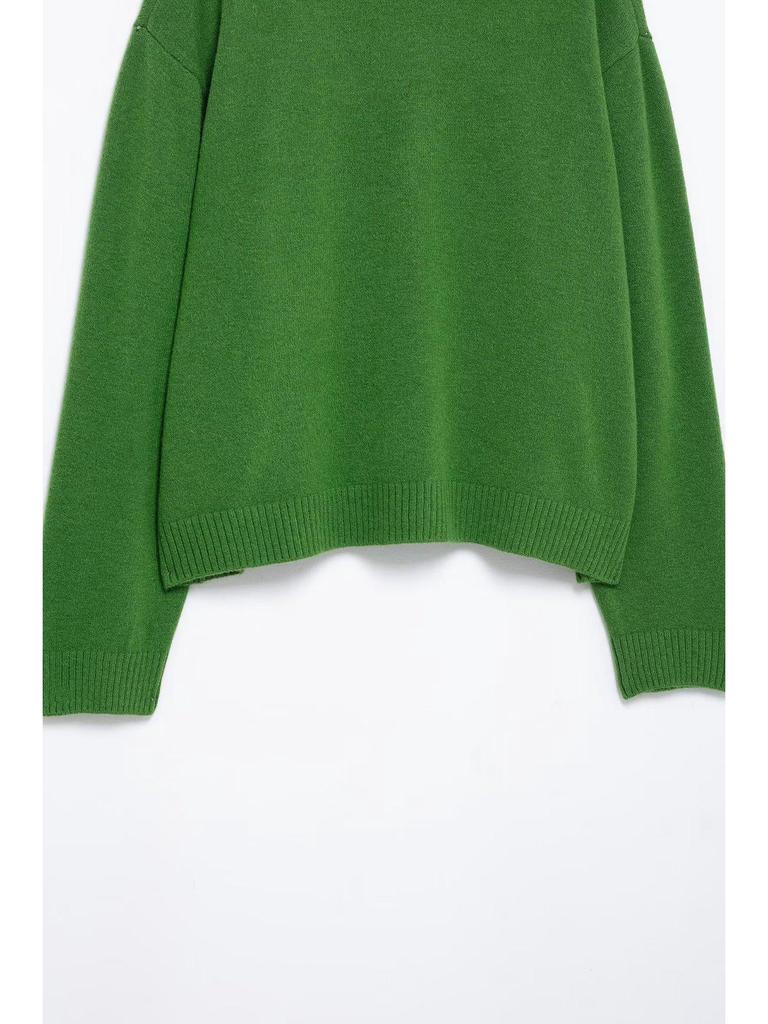 Spring 2025 Women's V-Neck Diamond Pattern Long Sleeve Knit Cardigan