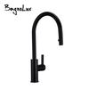 New Arrival Kitchen Faucet Swivel With Invisible Pull Out Nozzle Sprayer Gooseneck Pull Down Mixer Sink Tap In Matt Black