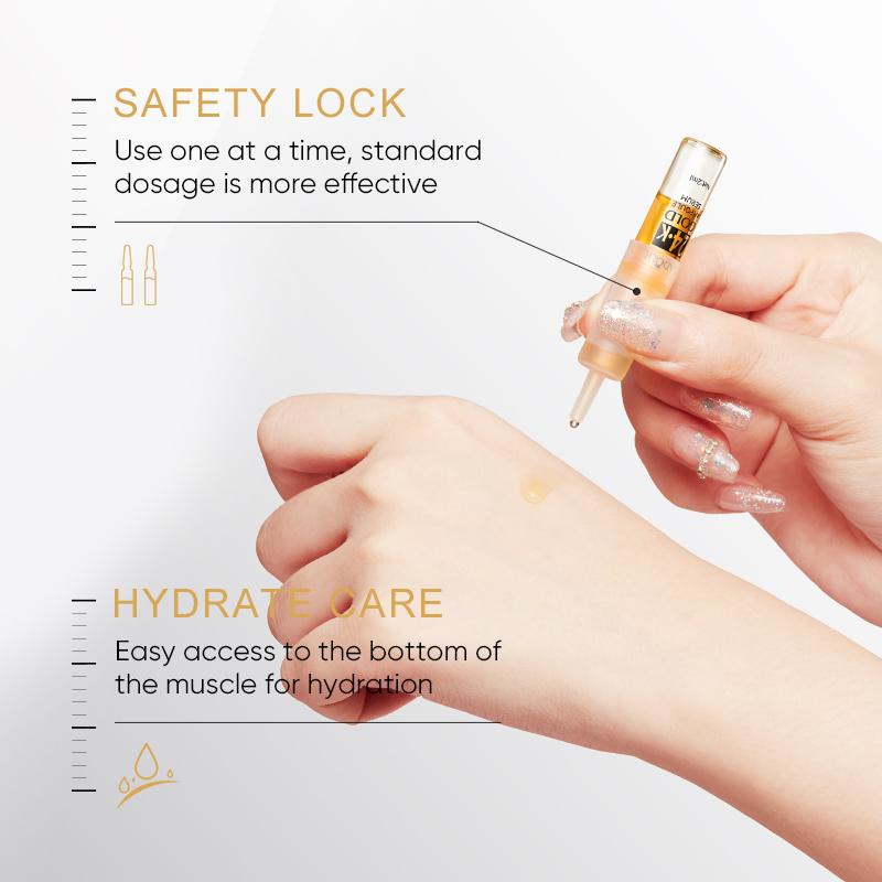 SADOER 24k Gold Ampoule Essence Moisturizing Brightening Hydrating Facial Essence Vitamin C Facial Essence