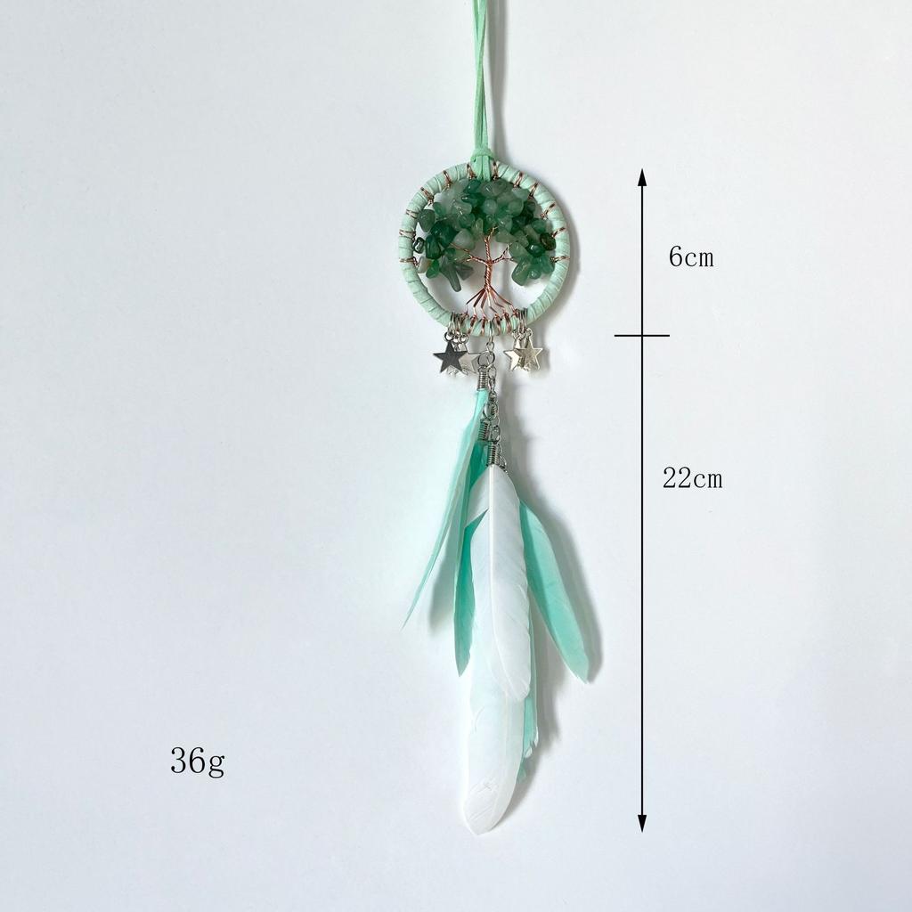 Decorative Tree of Life Dream Chasing Car Pendant Decorative Creative Car Accessories Feather Pendant
