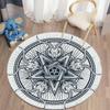 Satan Pattern Round Carpet HD Printing for Living Room Rugs Bedroom Mat Kitchen Carpet Doormat Non-Slip Children Flannel Carpet