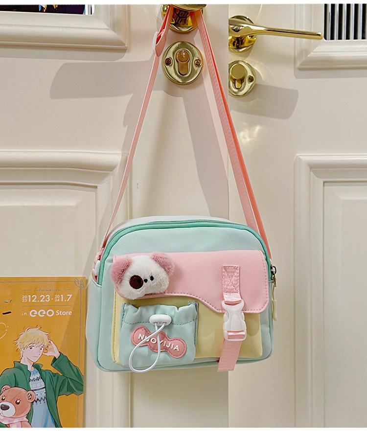 Schoolbag Sweet and Simple Matching Color Backpack Mori High Value Versatile Messenger Bag Casual and Lightweight Waterproof Shoulder Bag