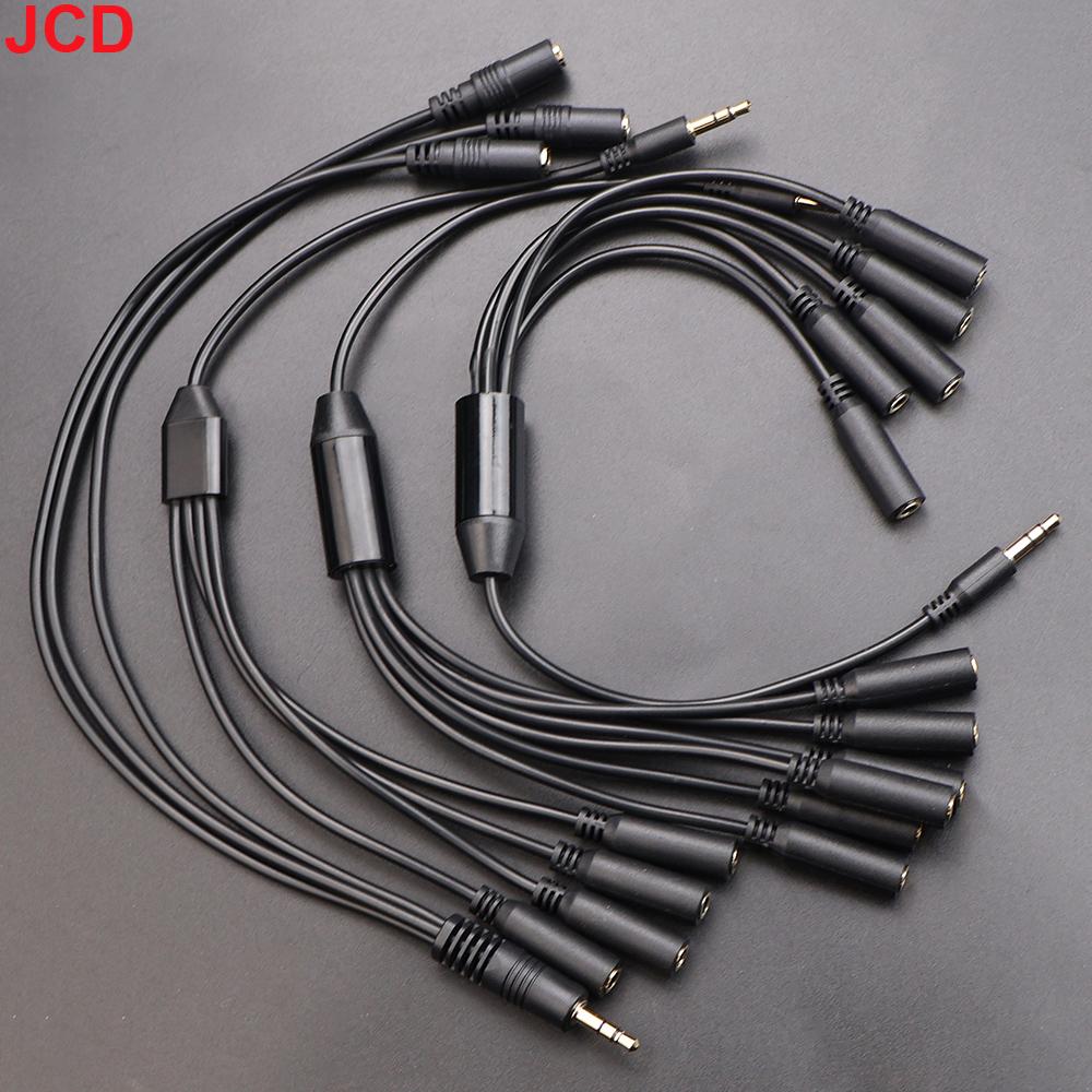JCD 3.5mm 1/8 TRS Male To 2/3/4/5/6 Port 3.5 Female Jack Headphone Splitter Cable Stereo AUX Audio Adapter For PC TV MP3 Speaker