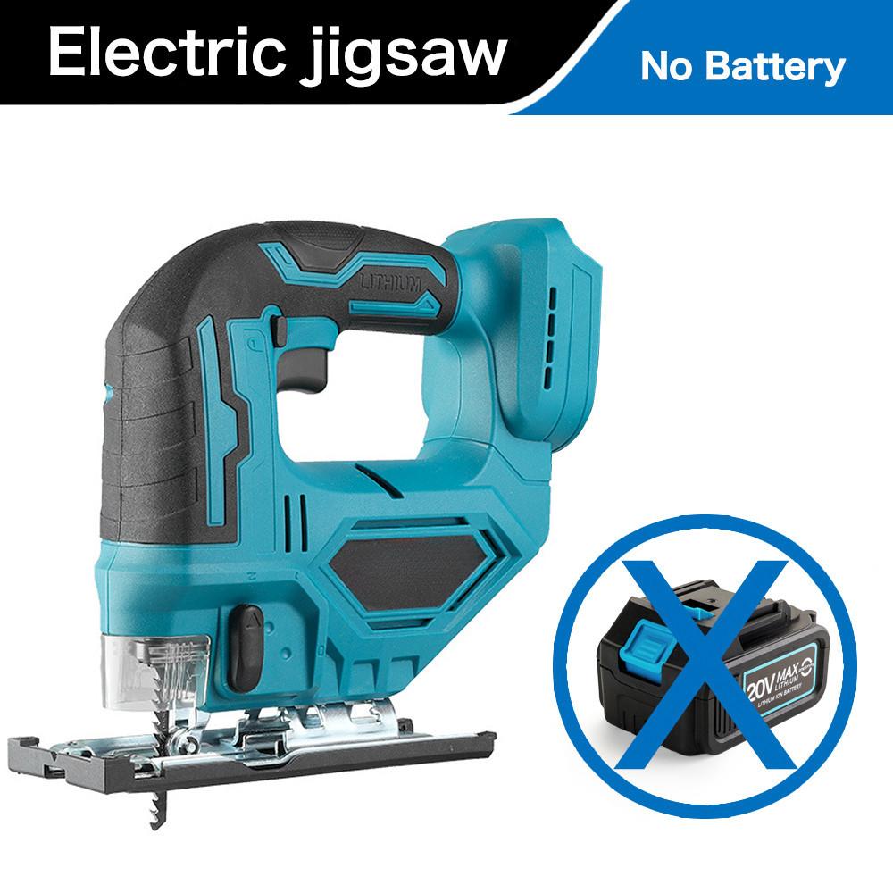Cordless Jigsaw High Power Electric Curved Saw Portable Multi-Function Woodworking Power Tool