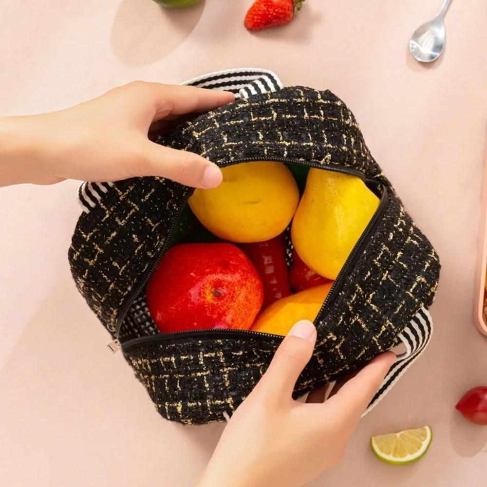2PCS/SET Fashion Thermal Insulation Bag Large Capacity Cooling Picnic Bag Tote Lunchbox  Students