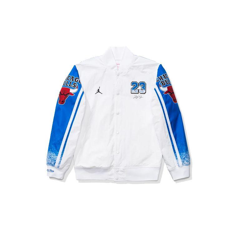Jordan Giacca fitted stampata a sublimazione co-branded X Mitchell & Ness Giacca unisex Bianca CW0884-100