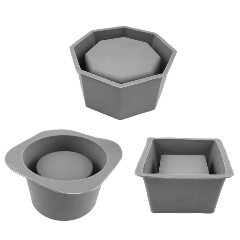 Handmade Concrete Plant Flower Pot Epoxy Resin Mold DIY Candle Holder Mould Succulent Planter Flowerpot Silicone Mold