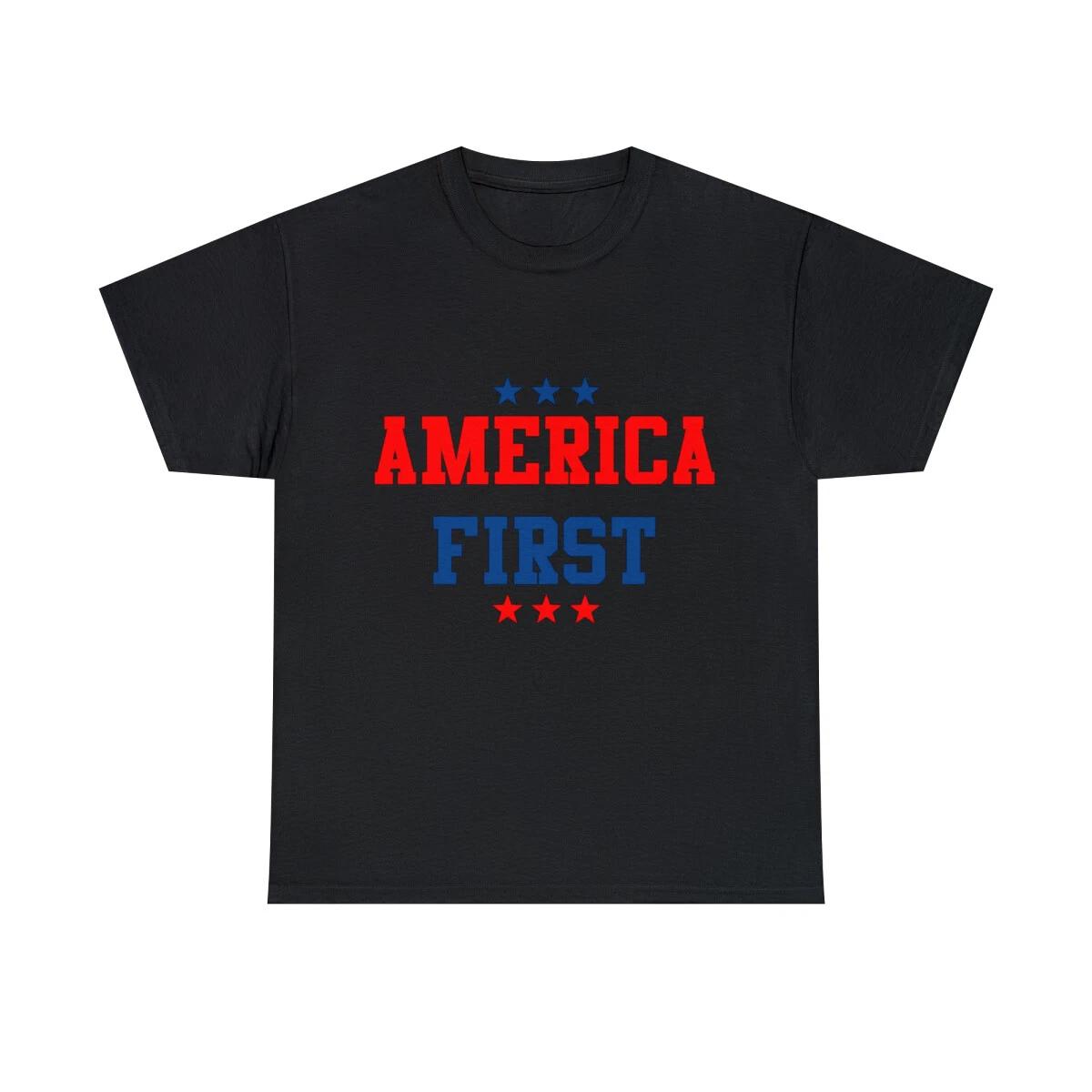 America First Graphic Tee Shirt, S-5XL S