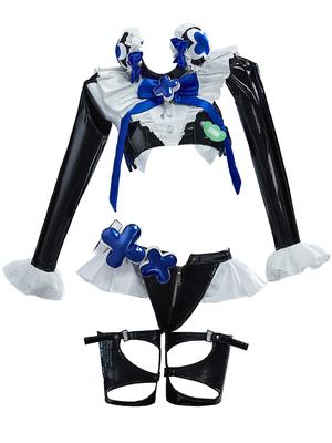 Costume da Adulto Stile Dea Anime Game Set Costume Moe Cosplay Elegante Nero [Miccostumes] Manica Lunga da Donna - Sexy, Cool, Carino, Costume, Vestito,
