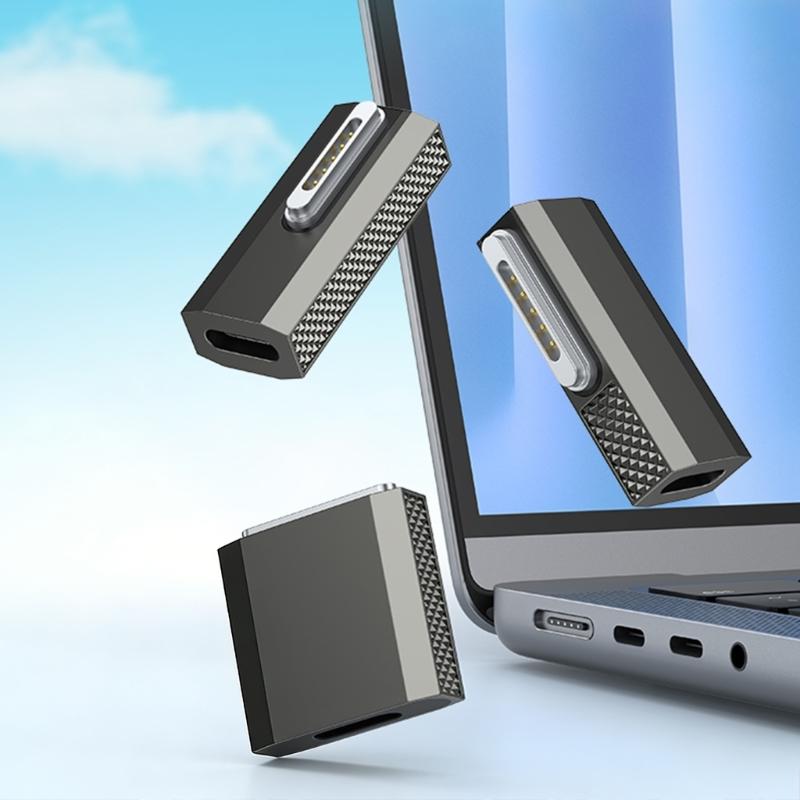 Secure Magnetic Lock Converter From Type C PD140W Fast Charging Preventing Device Drops Enhances Safety