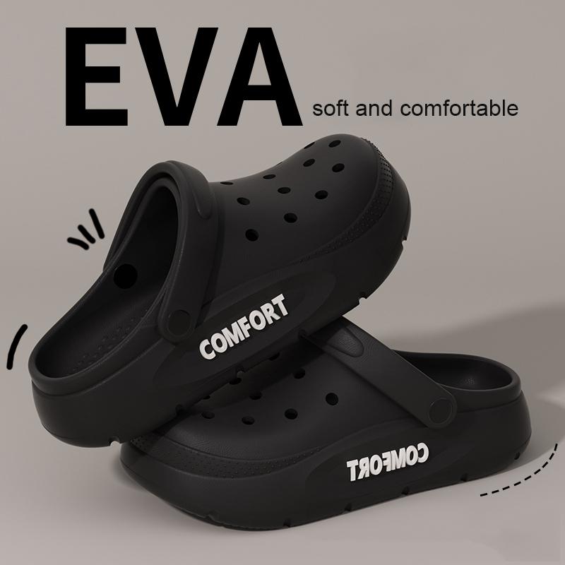 Pantofole da Donna Uomo Estive Antiscivolo Coppia Traforate Punta Chiusa Interno Esterno Casual Sandali a Fondo Spesso per Casa Adulti