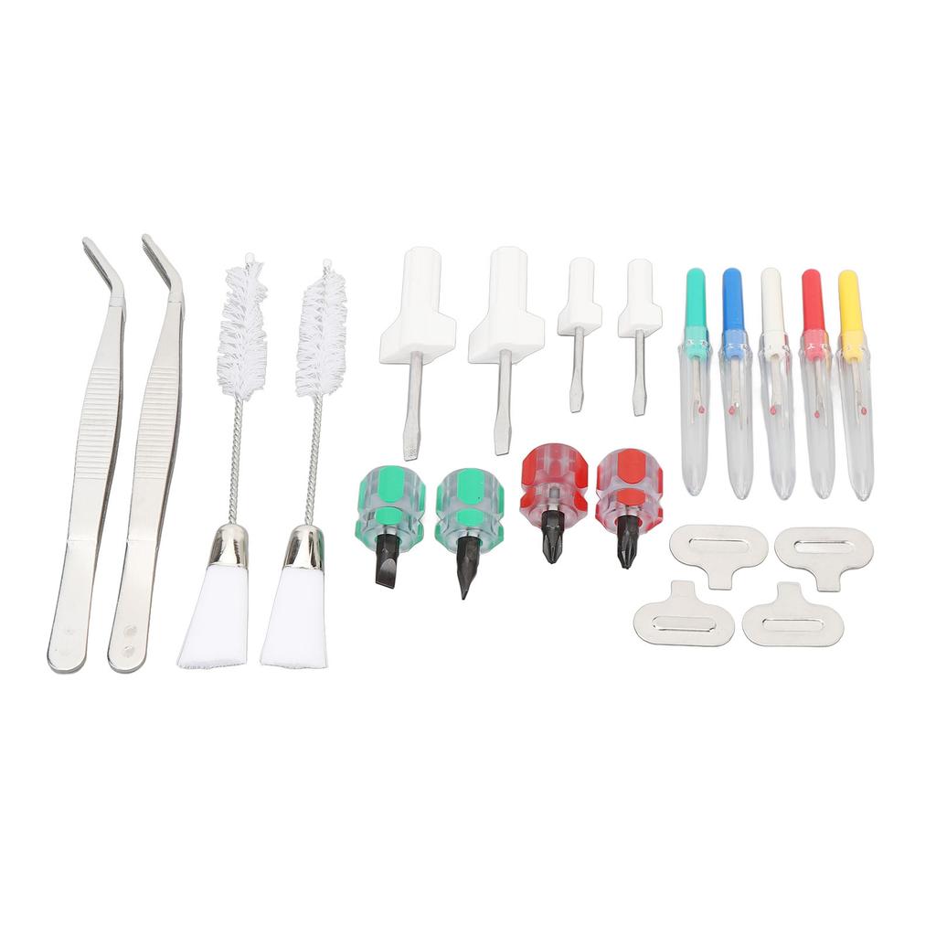 21-teiliges Nähmaschinen-Reinigungsset Professionelle Nähmaschinen-Reparaturwerkzeuge mit Pinzette Schraubendreher und Nahttrennern