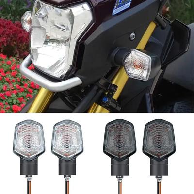 2Pcs Motorbike Blinker Front Rear Universal Moto Accessories Signal Lamp DC 12V Motorcycle LED Turn Signal Lights for MSX125 M3