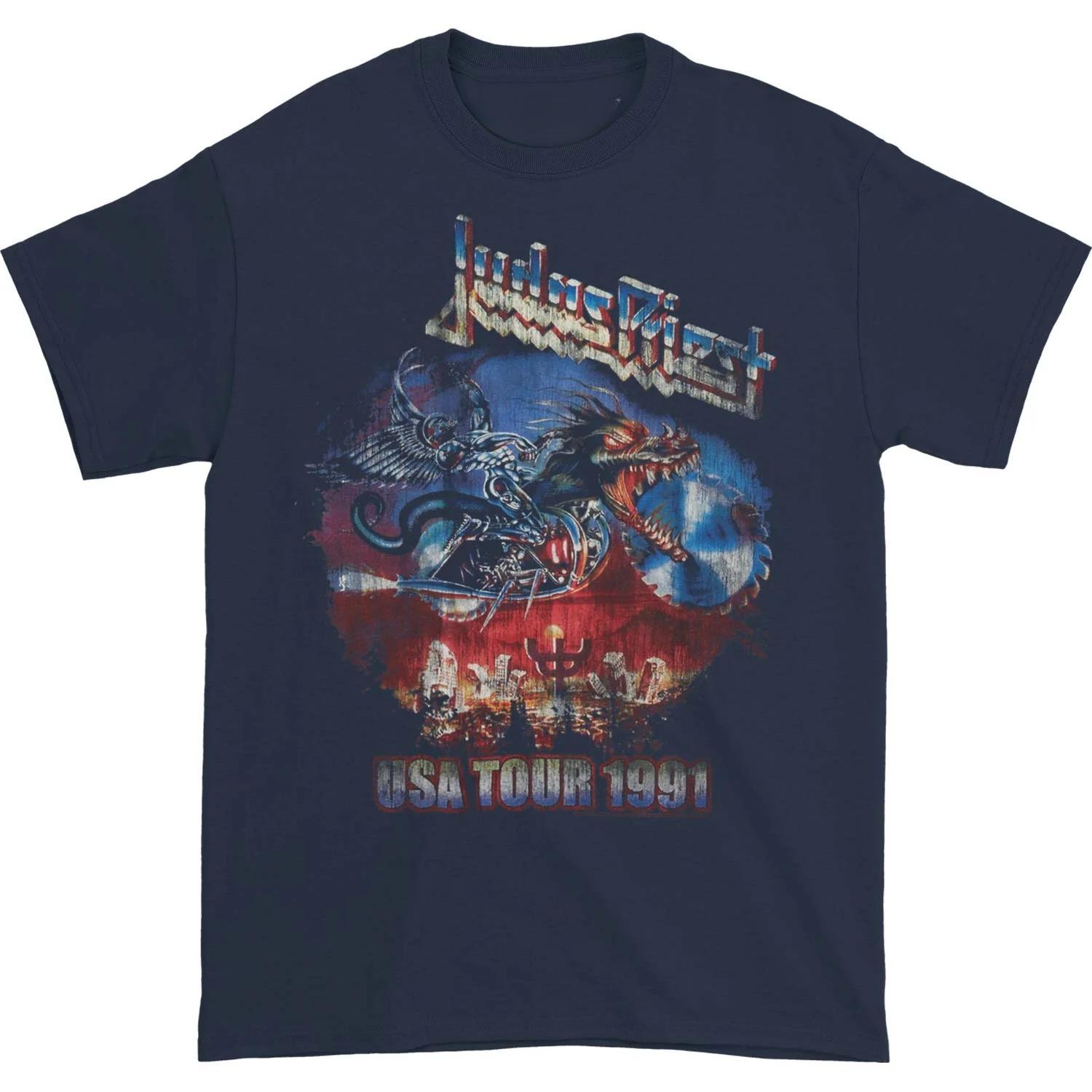 Футболка Judas Priest Painkiller US Tour 91 Высококачественная Роскошная для Мужчин и Женщин Топ Y2k 2026 Лето M