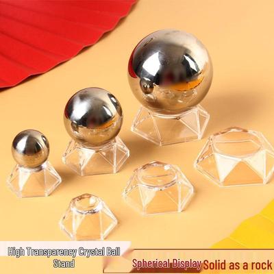 Exquisite Jade Crystal and Glass Ball Display Stand
