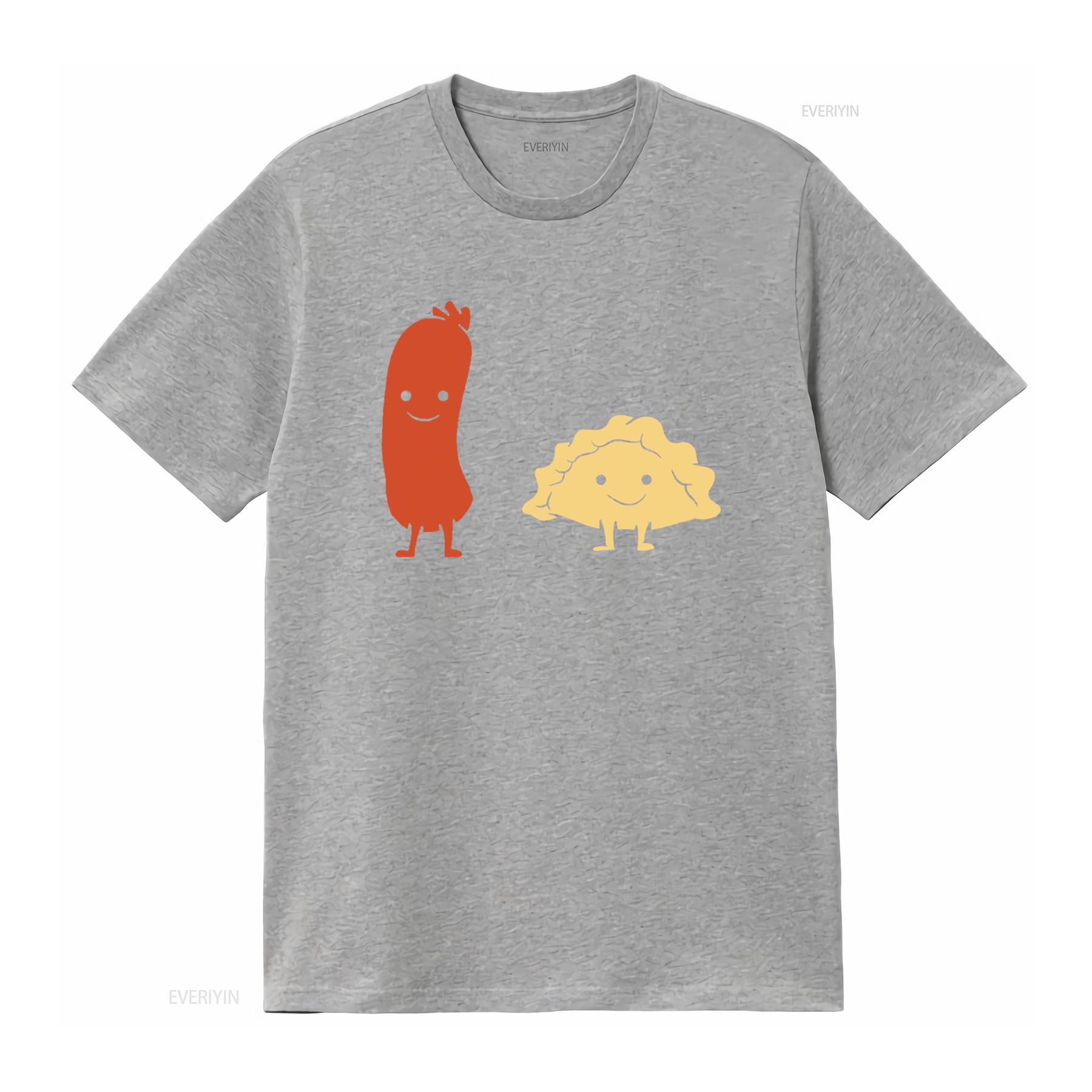 

Pierogi And Kielbasa Polish Food T Shirt vintage Washed Top For Everyday Wear fashion Stylish Casual Versatile Breathable S