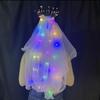 Hair Accessories Glow Wedding Veil Bowknot Light Up Veil New Bride Wedding Veil  for Women