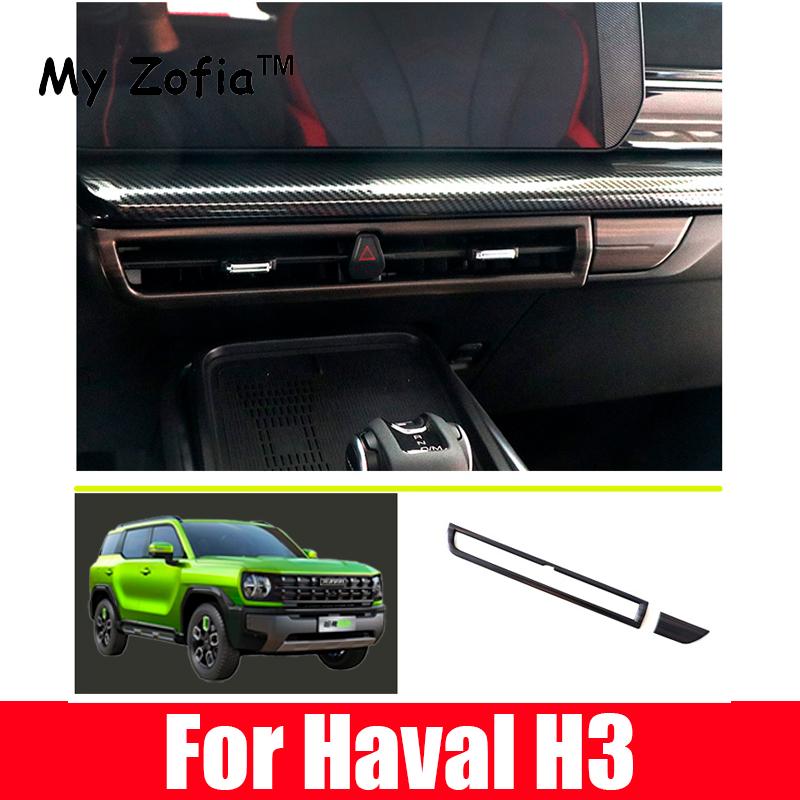 For Haval H3 2024 2025 Car Window Lift Switch Button Wood grain Panel Parts Trim Handle cover Door Armrest Panel Interior Access