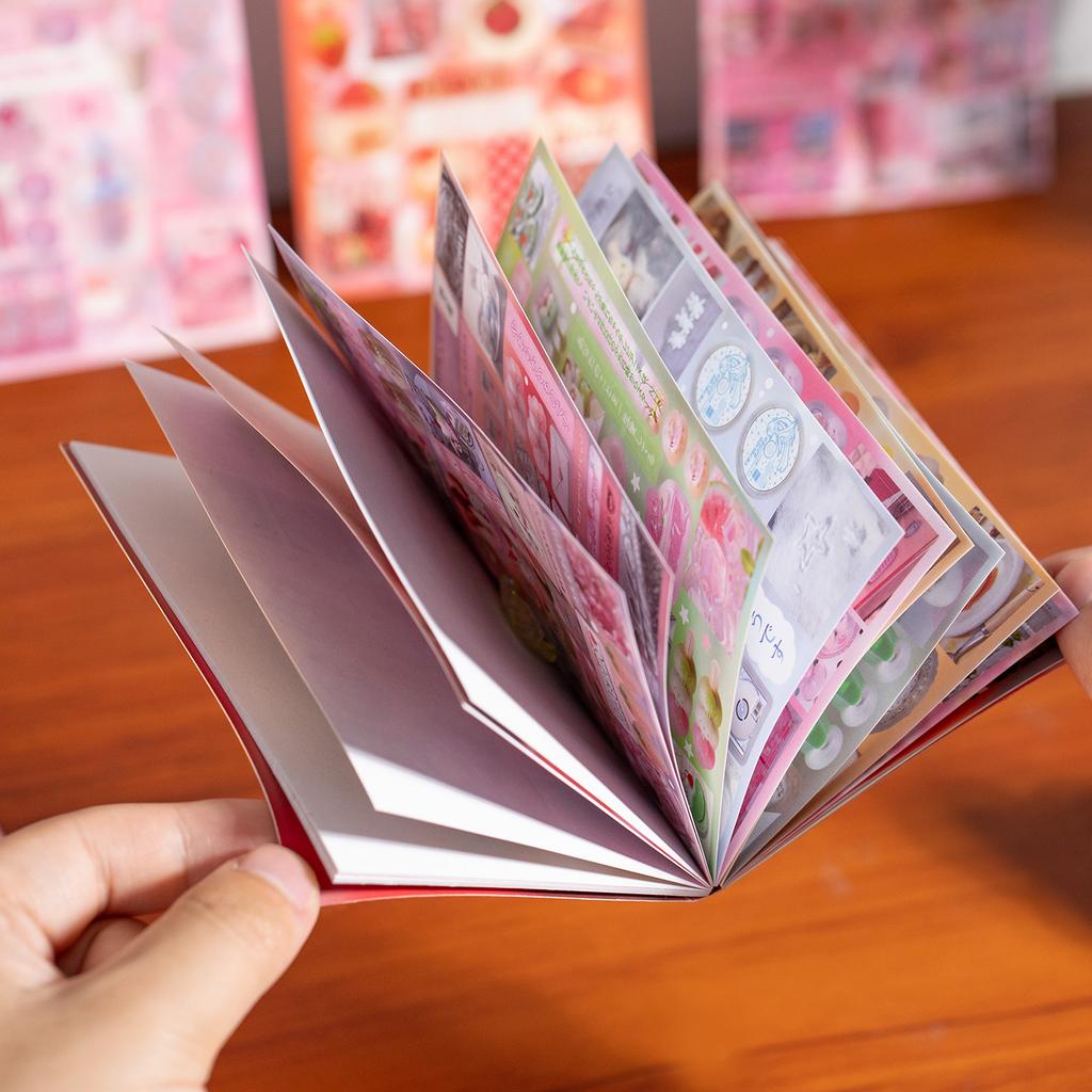 20/40 sheets Cute Die-cut Stickers Book DIY Scrapbook Phone Case Handmade Decoration Collage Sticker Aesthetic Stationery