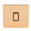 Button Plate Switch Imitation Gold Color Double Control Stainless Steel Panel Wall Push Button