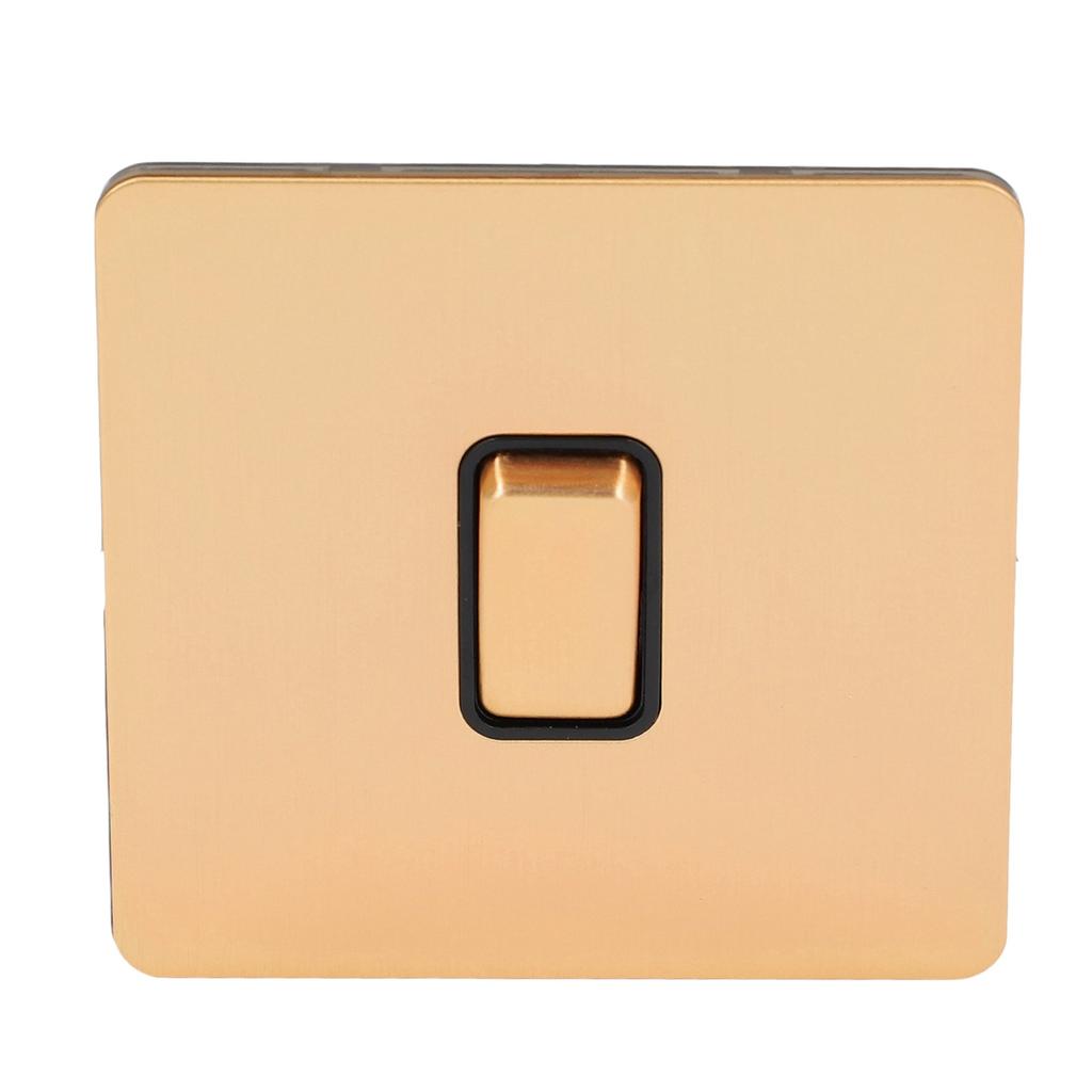 Button Plate Switch Imitation Gold Color Double Control Stainless Steel Panel Wall Push Button