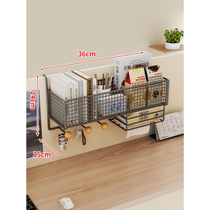 Cesto Portaoggetti da Appendere alla Scrivania Organizer Multifunzione per Cubicolo Ufficio Tavolo da Dormitorio Scaffale da Parete con Ganci