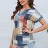 Summer Women's Printed V-neck Short Sleeved Casual Top T-Shirts
