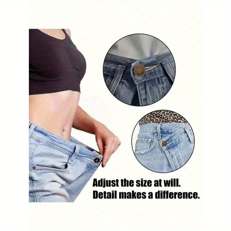 12Pcs/ Set Button Pins For Loose Jeans Pants, For Jean Button Tightener Replacement Adjustable Reusable Metal Clips Reduce Too Big Pants Waist