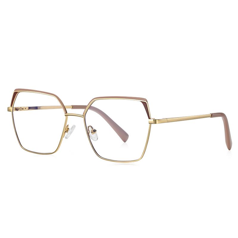 Blue Light Blocking Polygon Shortsighted Prescription Eyeglasses Women Fashion Student Optical Glasses Myopia -0.5 -0.75 To -6.0