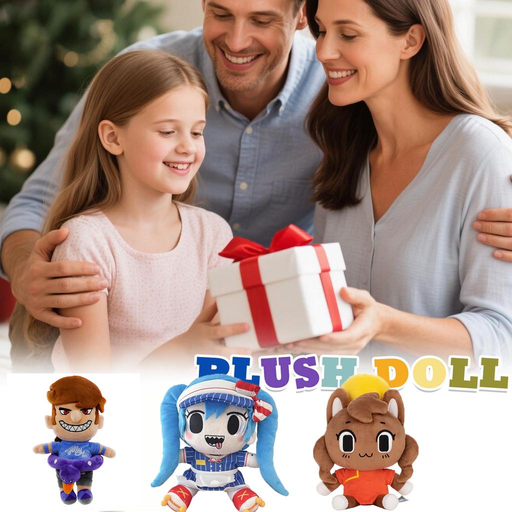 Plüschpuppe, Spielzeuggeschenk, Cartoon-Stil, Stoffpuppe für Kinder, Geschenkkissen für Kinder