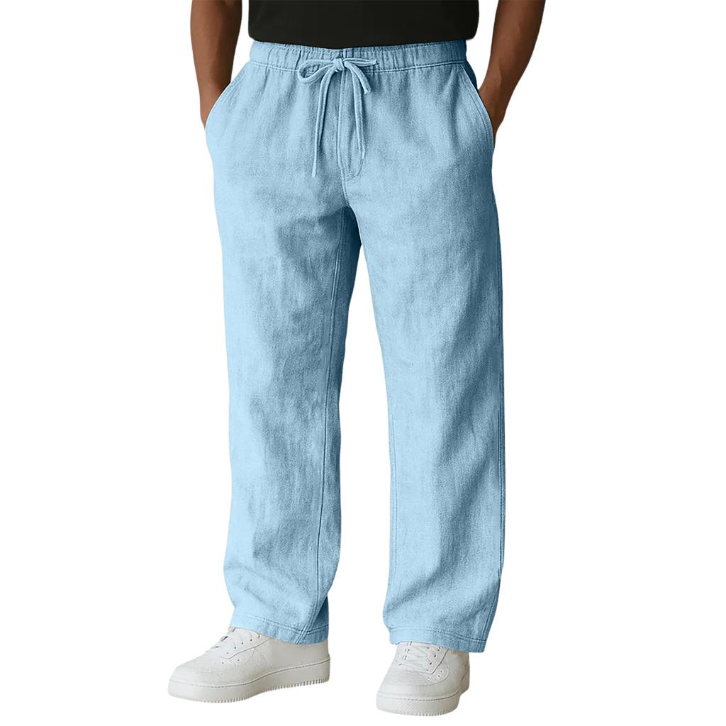 Men's Relaxed,Fit Drawstring Straight,Leg Pants