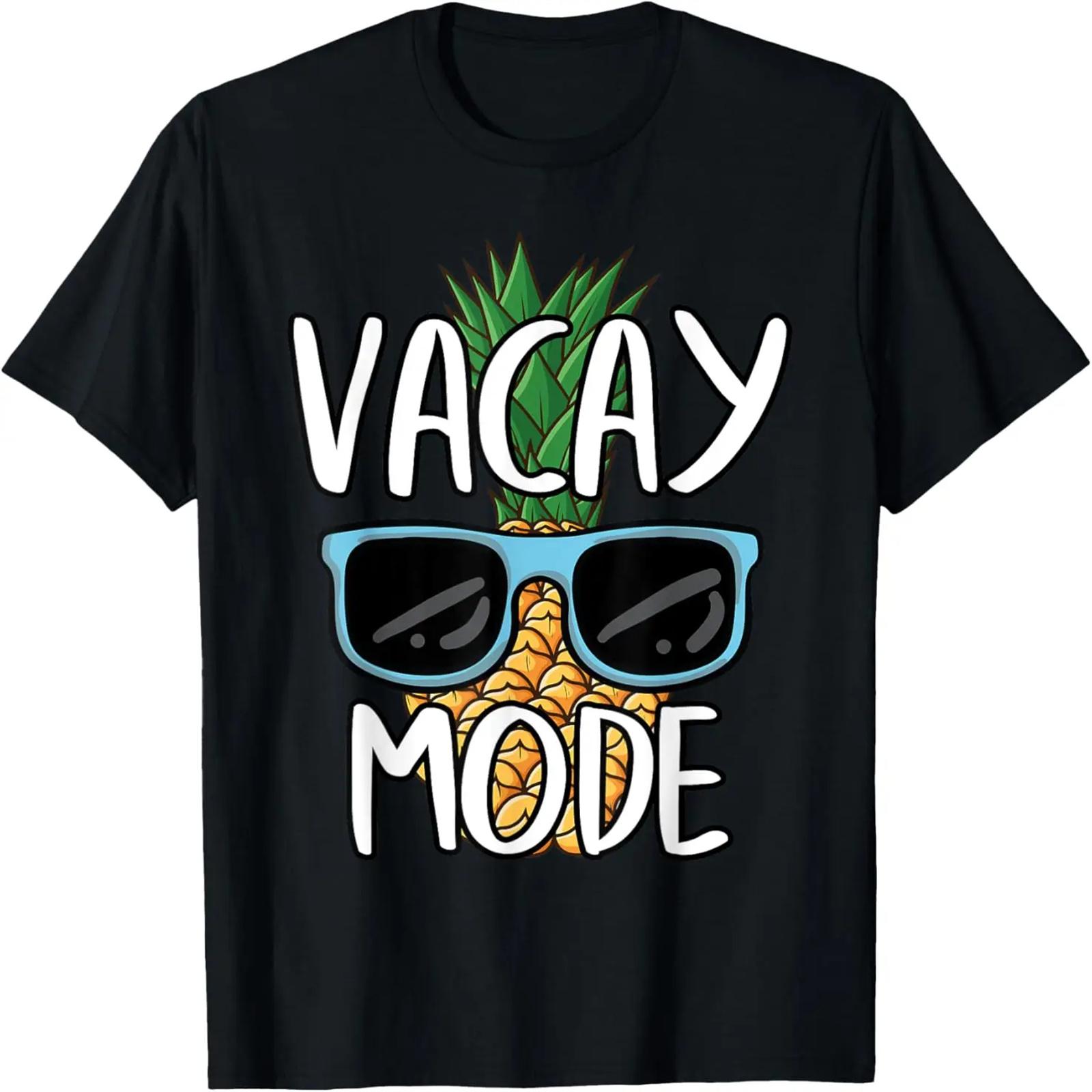 Vacay Mode 2024 Funny Family Trip Summer Vacation Pineapple T-Shirt S чёрный