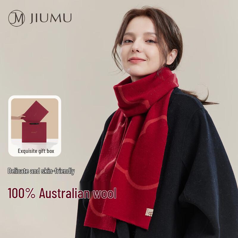 

JIUMU Женский зимний шарф из 100% шерсти