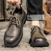 Autumn and Winter Hot-selling Large-size Men's Shoes Genuine Leather Outdoor Tooling Round Head Low-top High-quality Men's Leather Shoes