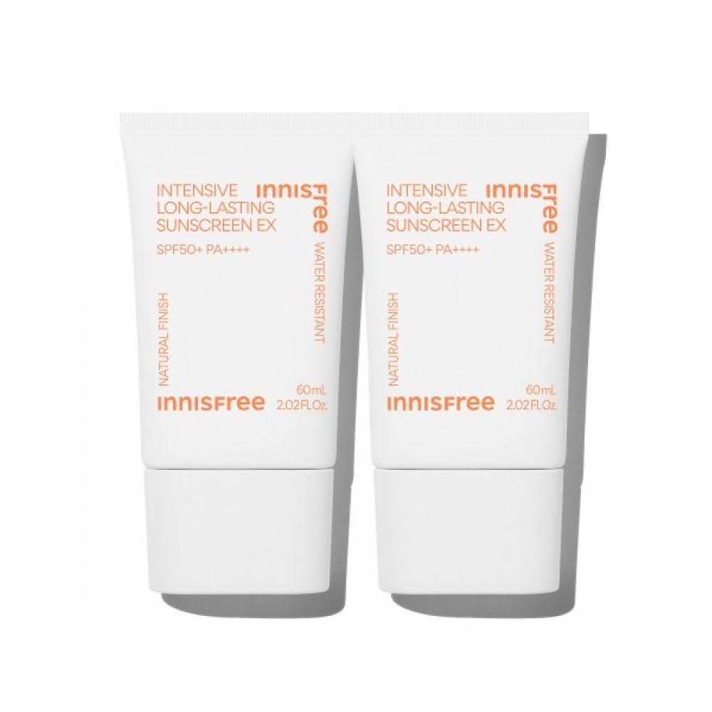 

Innisfree Интенсивный солнцезащитный крем длительного действия Ex Spf 50+ Pa4+ 60 мл 2 FREE