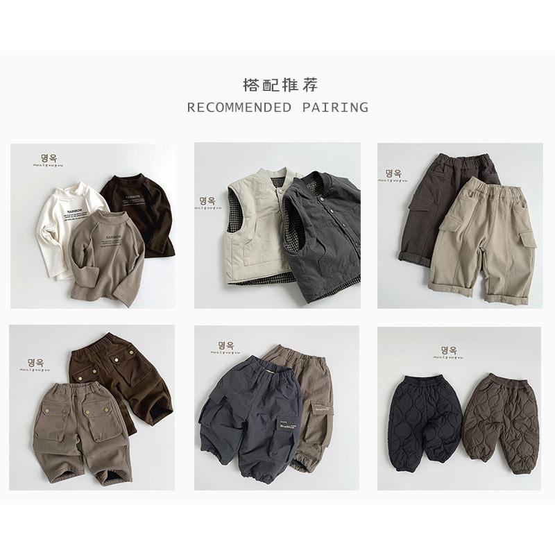 Kids Padded Shirt Jacket Unisex Boys Girls Korean Style Winter Warm Baby Top