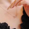 Women's Light Luxury Bow Necklace: Elegant Collarbones Chain - High-End Birthday Gift