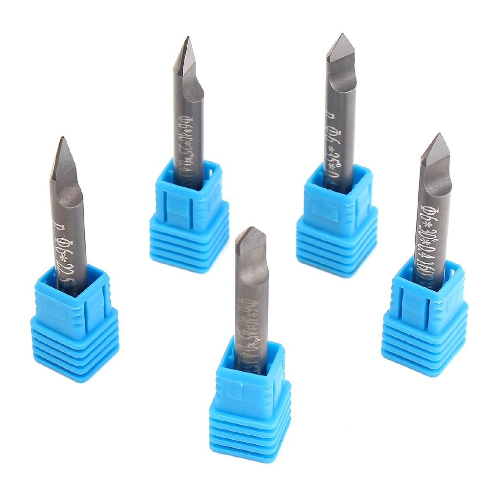 6MM 5 Valori Fresa per Incisione Marmo Granito CNC Diamante Punta per Incisione Punte per Incisione Fondo Piatto