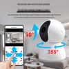 Tuya Smart WiFi Indoor Camera with Mobile Remote, Voice Intercom, and HD Night Vision.