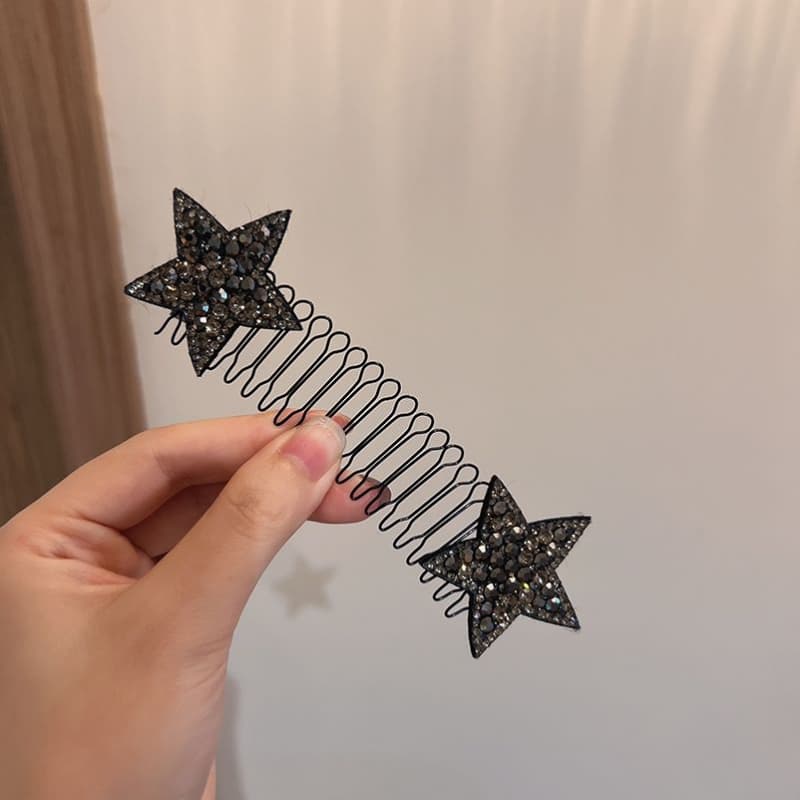 Fringe Hairpin Broken Hair Comb Rhinestone Invisible Hair Comb Five-Pointed Star