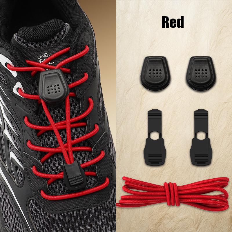 Easy On Off No Tie Shoelaces with Dot Button Quick Lock, Stretch Elastic Laces for All Athletic & Casual, Time-Saving Lazy Laces