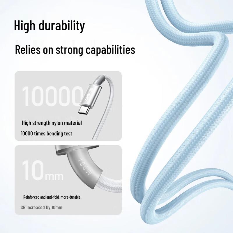 Anker 100W Typ-C zu Typ-C Schnellladekabel für iPhone/iPad/Mac