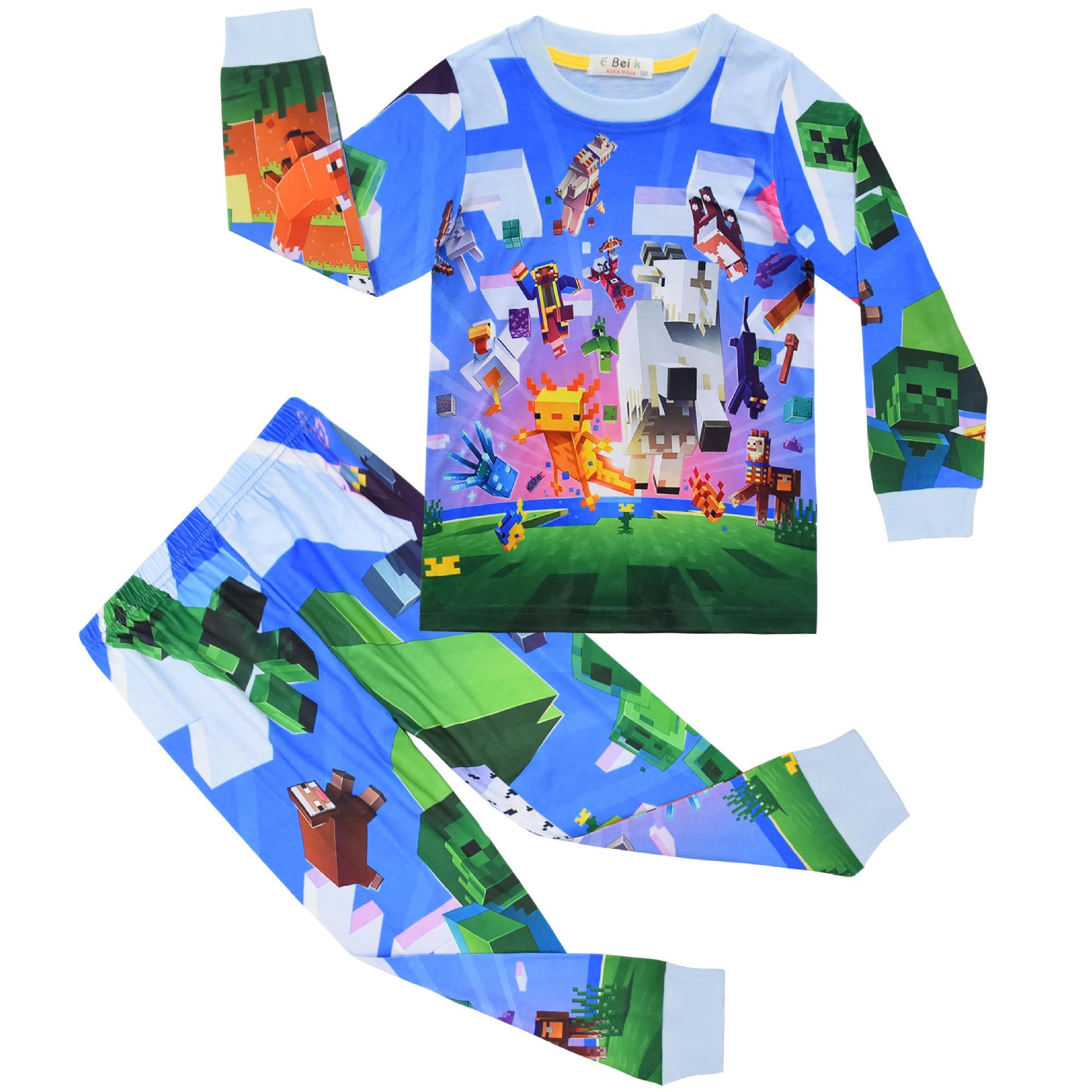 

Animated Cartoon Digital Printing, Middle-Aged And Older Children S Long-Sleeved Loungewear, Jumper + Pants Two-Piece Set 6050 120