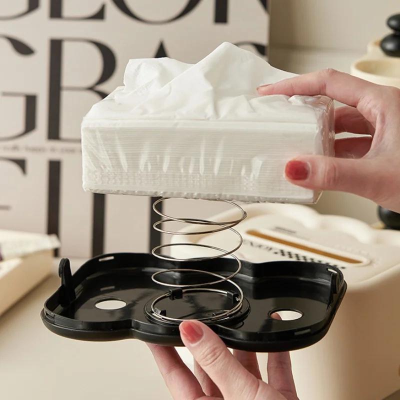 Wall-Mounted Tissue Box for Home Use Living Room & Bathroom French Style Cloud Paper Towel Dispenser Tissue Holder Storage Boxes