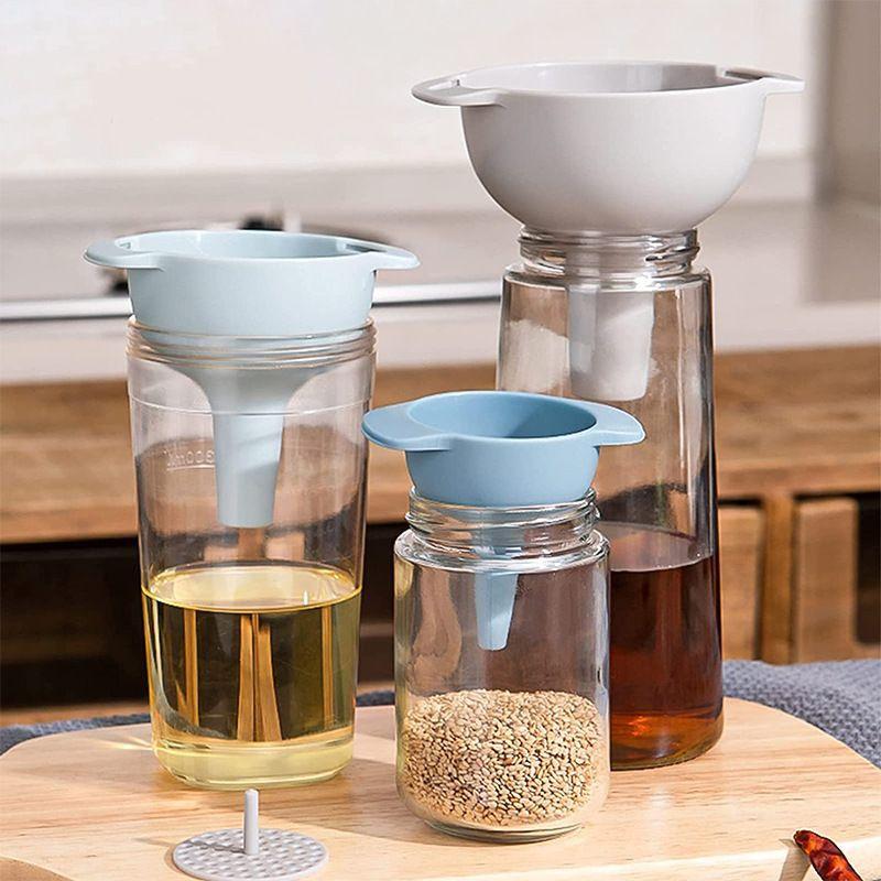 4-in-1 Plastic Kitchen Funnel Strainer for Wine, Oil and Cooking